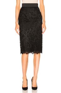 Dolce & Gabbana Lace Midi Skirt In Black