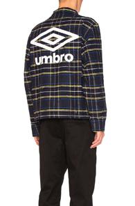 Off-white X Umbro Jacket In Blue,checkered & Plaid