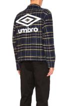 Off-white X Umbro Jacket In Blue,checkered & Plaid