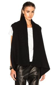 Ann Demeulemeester Wrap Knit Vest In Black