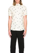 Alexander Mcqueen Short Sleeve Skull Shirt In Neutrals,abstract