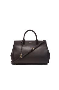 Saint Laurent Medium Monogramme Cabas Bag In Black