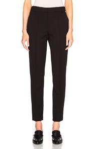Tibi Mid Rise Skinny Pant In Black