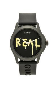 Gucci 38mm G-timeless Guccighost Real Watch In Black