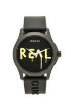 Gucci 38mm G-timeless Guccighost Real Watch In Black