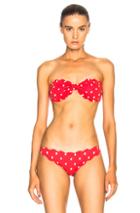 Marysia Swim Antibes Bikini Top In Red,geometric Print