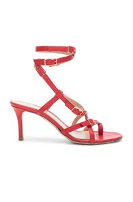 Gianvito Rossi Cory Buckle Strappy Heel In Red