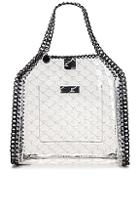 Stella Mccartney Mini Clear Falabella Monogram Tote In White