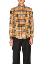 Burberry Lyndhurst Shirt In Neutral,plaid