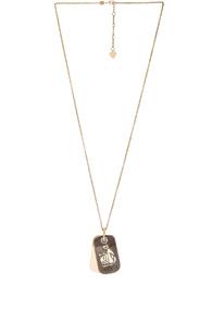 Lanvin Pendant Military Medal Necklace In Metallics