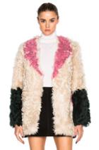 Sandy Liang Ermie Coat In Neutrals,pink,green