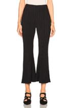 Proenza Schouler Micro Pleat Flare Knit Pants In Black