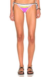 Same Swim Tease Tie Side Bikini Bottom In Purple,geometric Print