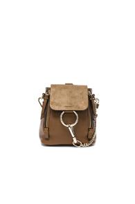 Chloe Mini Faye Suede & Leather Backpack In Brown