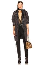 Saint Laurent Leopard Jacket In Black,animal Print