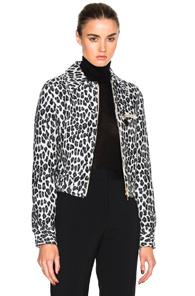 Stella Mccartney Leopard Print Jacket In Gray,animal Print