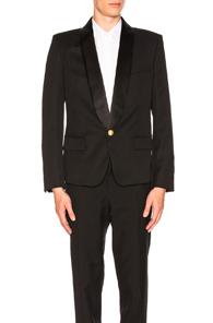 Balmain 1 Button Blazer In Black