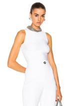 Cushnie Et Ochs Sleeveless Ribbed Bodysuit In White