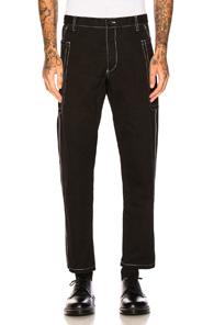 Comme Des Garcons Shirt Cotton Drill Pants In Black