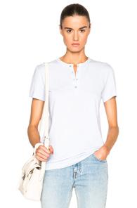 Helmut Lang Henley Tee In Blue
