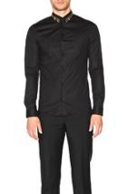 Versace Studded Collar Trend Shirt In Black