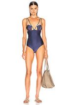 Adriana Degreas Marine Seashell Swimsuit In Blue