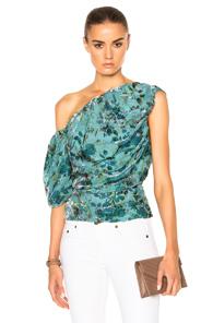 Preen By Thornton Bregazzi Scarlet Top In Blue,floral
