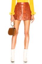 Chloe Snakeskin Printed Leather Mini Skirt In Animal Print,red