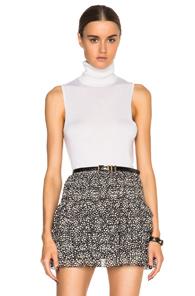 Equipment Bette Sleeveless Turtleneck Sweater In White