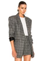 Tibi Tweed Oversized Blazer In Black,checkered & Plaid