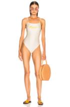 Adriana Degreas Muse High Leg Swimsuit In White