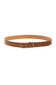 Maison Margiela Bright Calf Leather Belt In Brown
