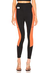 T By Alexander Wang Swim Legging In Black,orange