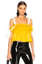 Philosophy Di Lorenzo Serafini Attached Tie Sleeve Blouse In Yellow
