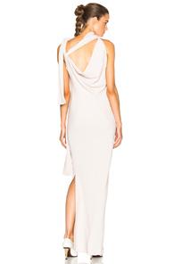 Maison Margiela Opaque Cady Gown In Neutrals