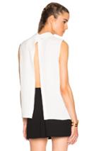 Mcq Alexander Mcqueen Open Back Pleated Top In White