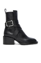 Jil Sander Leather Boots In Black