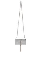 Saint Laurent Small Monogram Tassel Chain Bag In Metallics