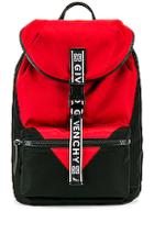 Givenchy Logo Webbing Backpack In Black,red