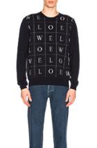 Loewe Letters Sweater In Blue