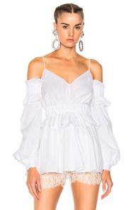 Francesco Scognamiglio Off The Shoulder Blouse In White