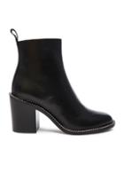 Givenchy Double Chain Leather Booties In Black