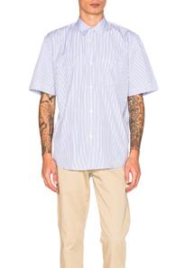 Our Legacy Short Sleeve Shirt In Blue,stripes