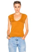 Isabel Marant Etoile Kentow Linen Tee In Yellow