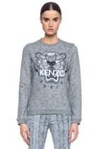 Kenzo Embroidered Tiger Sweatshirt In Gray
