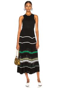 Proenza Schouler Stripe Dress In Black,green