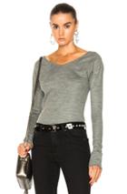 Helmut Lang Wide V Raglan Top In Gray