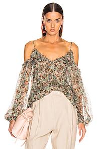 Stella Mccartney Floral Meadow Top In Floral,green