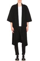 Issey Miyake Homme Plisse Wrap Coat In Black