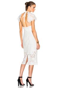 Lover Affinity Midi Dress In White